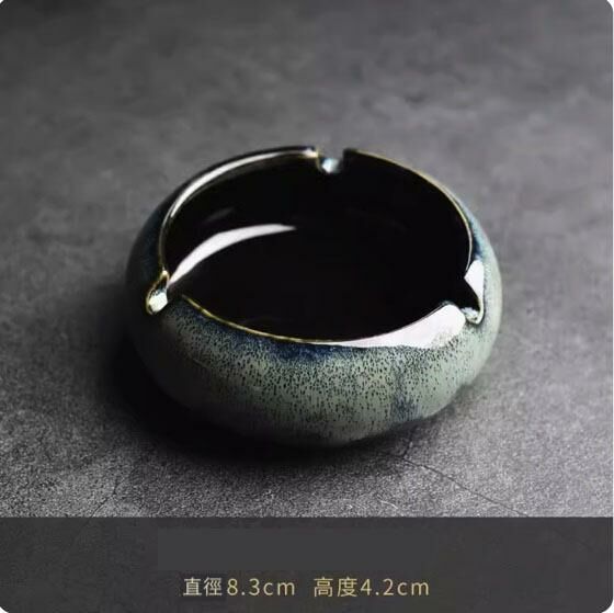 New home car ceramic ashtray ornament (round ash green·small size)