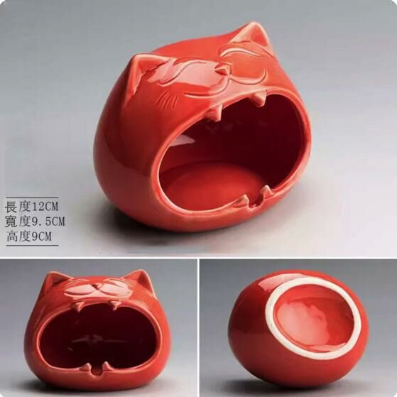 New home car ceramic ashtray ornaments (elegant red)