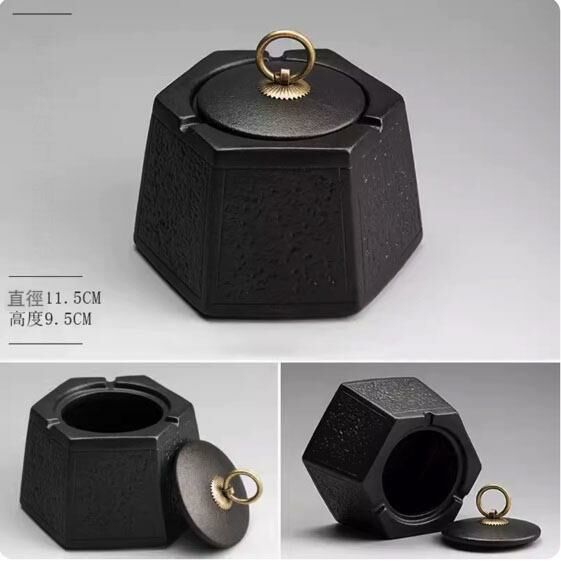 New home car ceramic ashtray ornaments (copper ring)