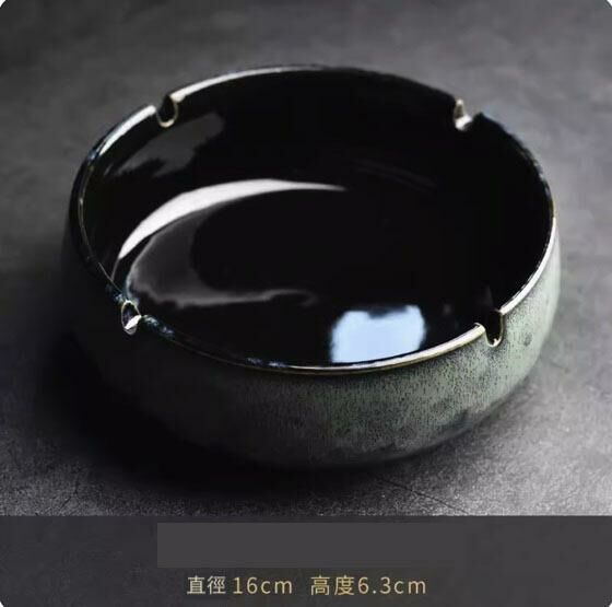 New home car ceramic ashtray ornament (round ash green·large size)