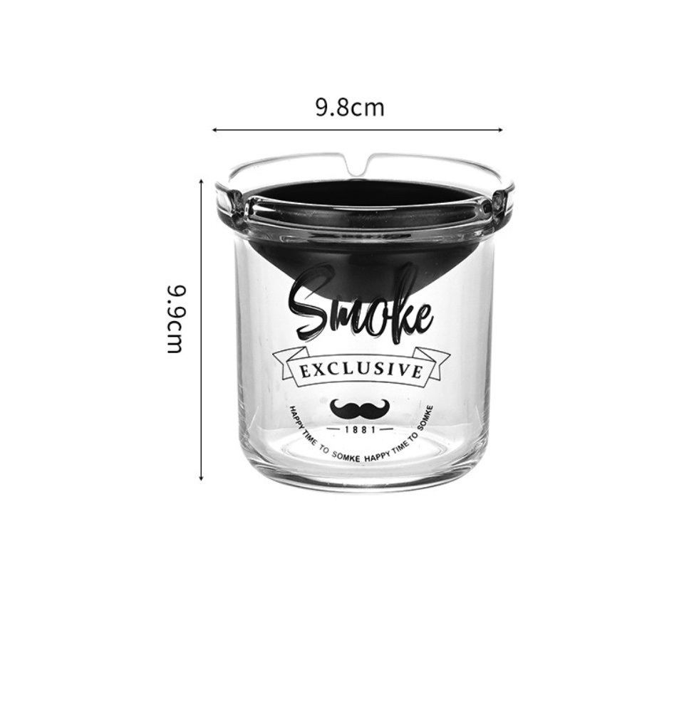 新款簡約漏斗煙灰缸創（黑色SMOKE-可卡烟+漏斗-【2個裝】）