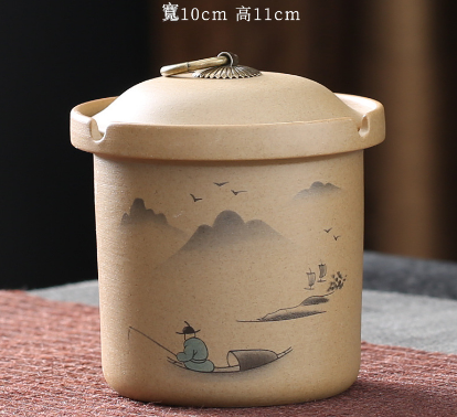 New ashtray (original ceramic ashtray with lid---Jinxiu Jiangnan)