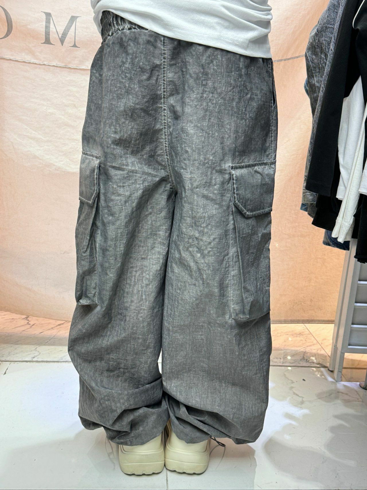 淨色可束腳工裝鬆身褲 GLAMOUR-023P