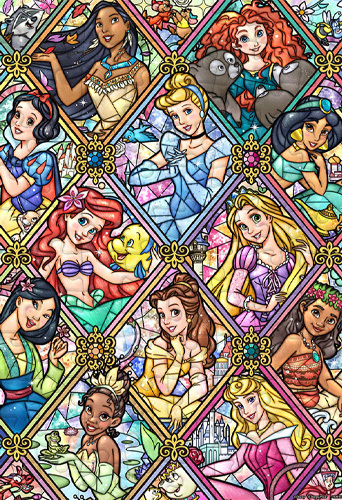 很多迪士尼公主！ (大件尺寸) (一塊夜光)