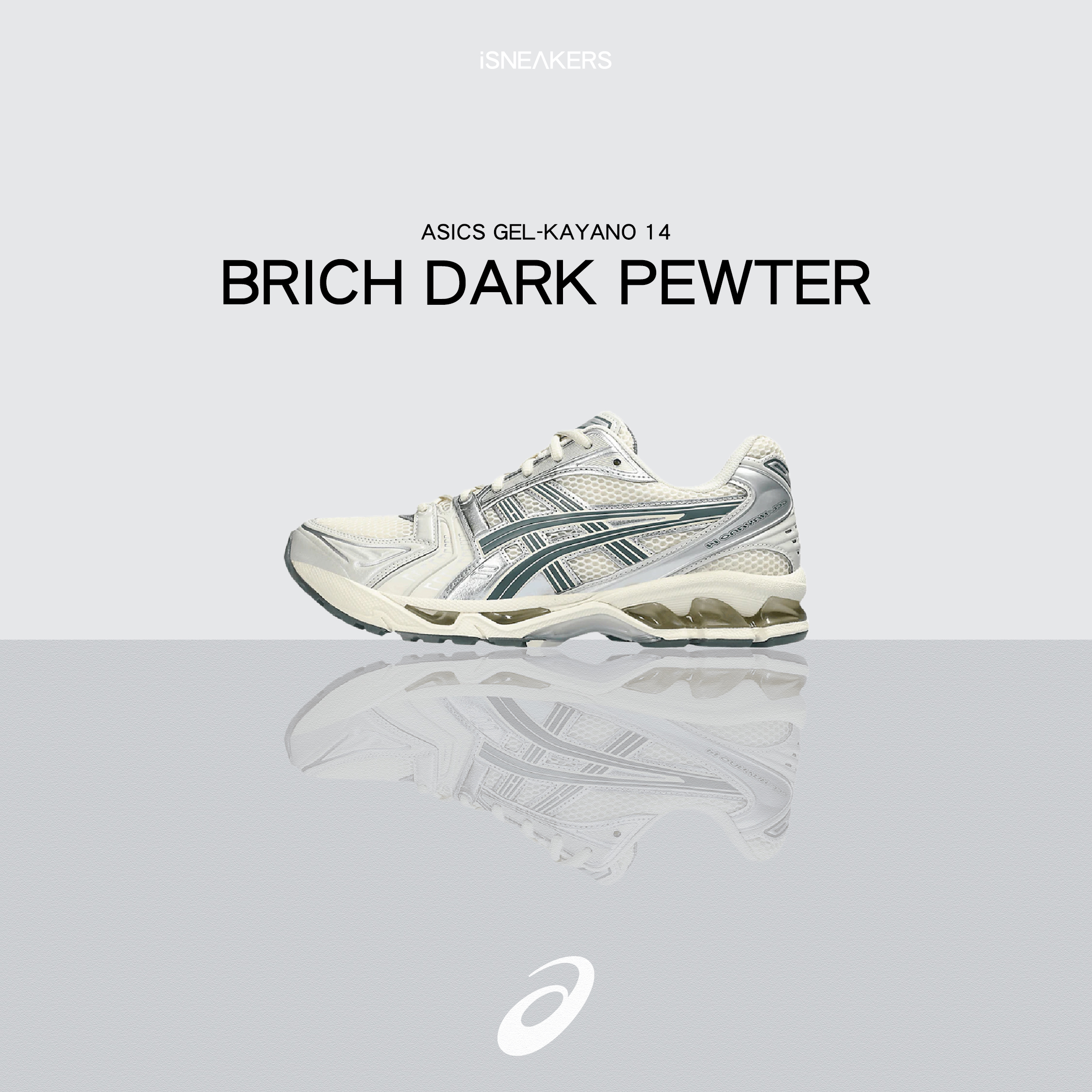 iSNEAKERS｜Asics Gel-Kayano14 "Birch Dark Pewter" 莫蘭迪灰綠 1201A019-200