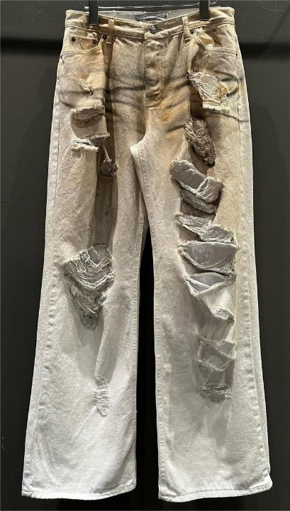 蓋亞火山剪裁牛仔褲