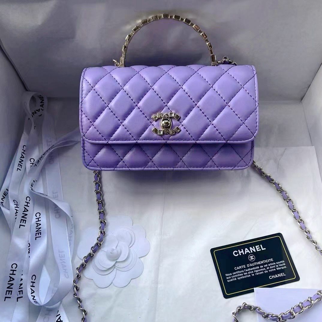 💜CHANE. L  羊皮紫色包包 💜