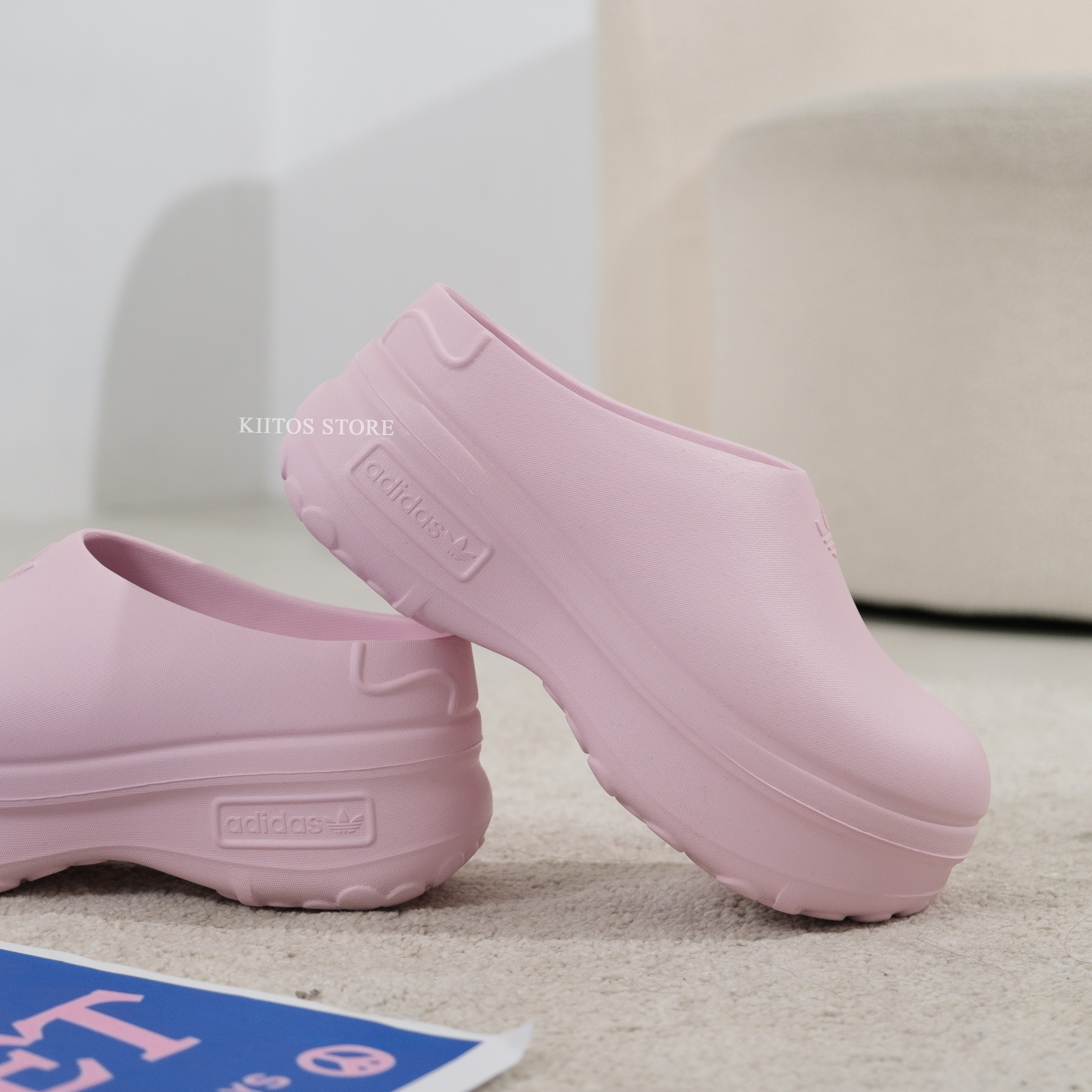 ADIDAS ADIFOM STAN SMITH MULE 廚師鞋 櫻花粉 粉紅 厚底 女款 IE0480