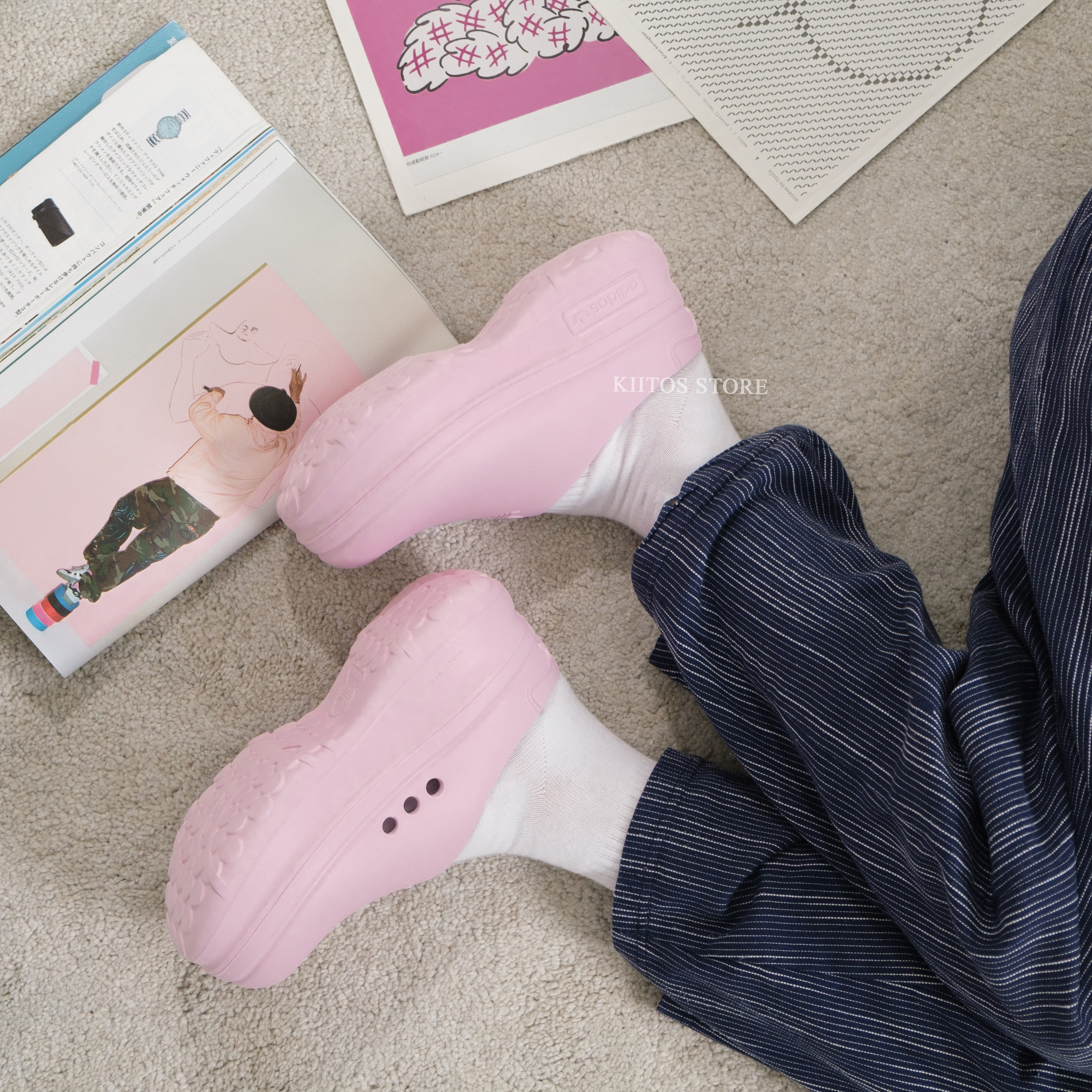 ADIDAS ADIFOM STAN SMITH MULE 廚師鞋 櫻花粉 粉紅 厚底 女款 IE0480