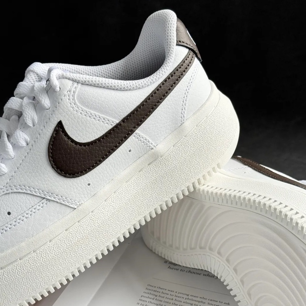 NIKE COURT VISION ALTA 白棕 咖啡 巧克力色 奶油底 增高 厚底 鋸齒 女鞋 DM0113-103 / 調貨