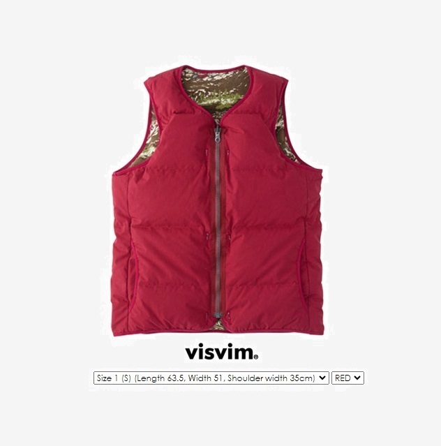 【美品】Visvim ビズビム Kuba リバーシブル ダウン ベスト 1 希少 visvim