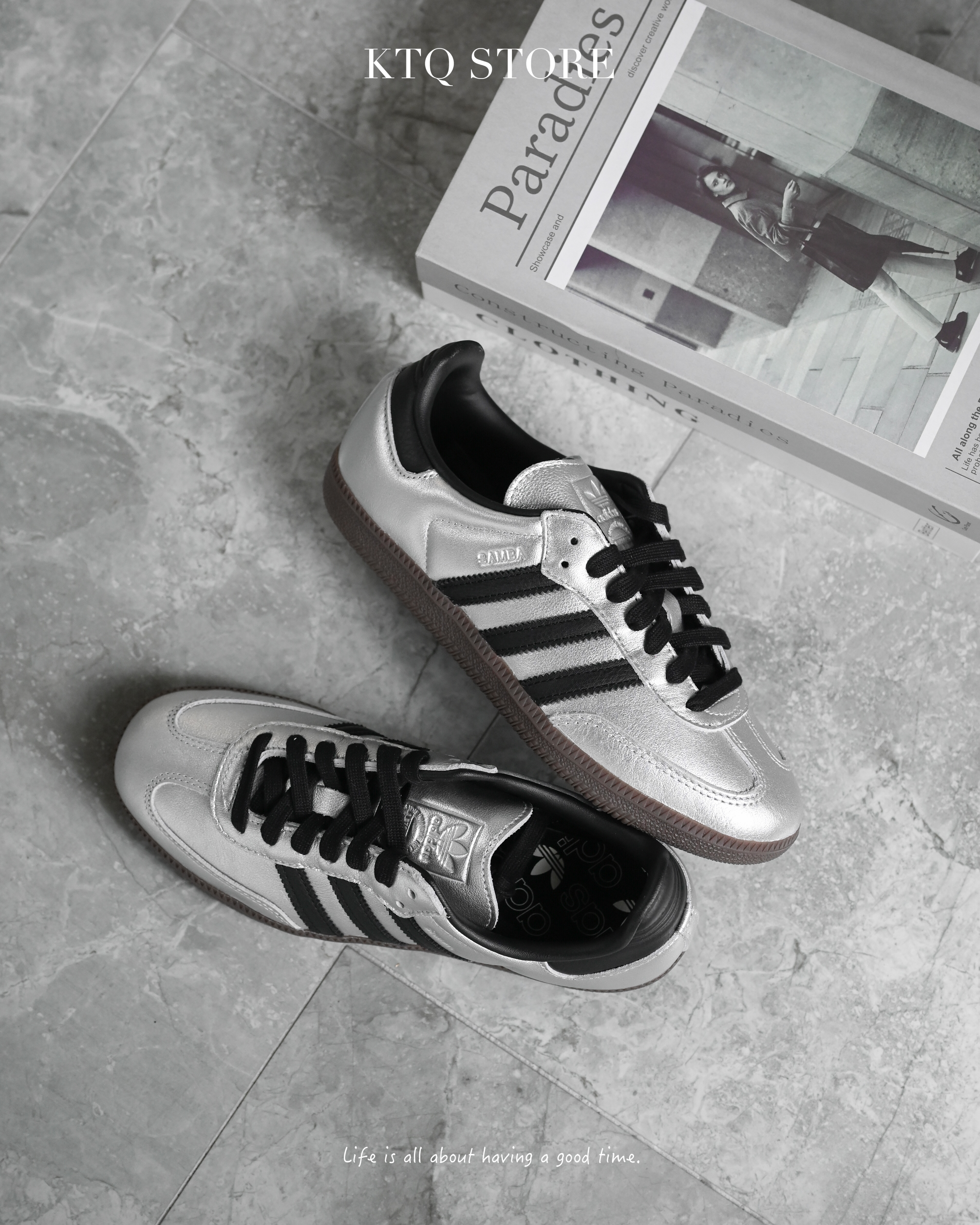 KTQ STORE ‧ Adidas Samba OG SILVER BLACK 金屬銀黑JI4218