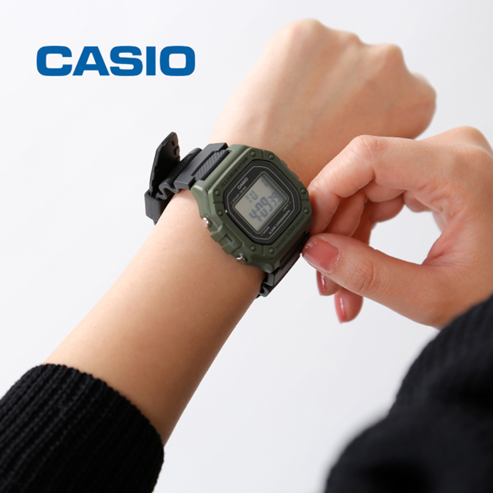 【CASIO 卡西歐】CASIO手錶 復古造型 電子錶 防水錶 游泳手錶 潛水錶 當兵手錶 W-218H