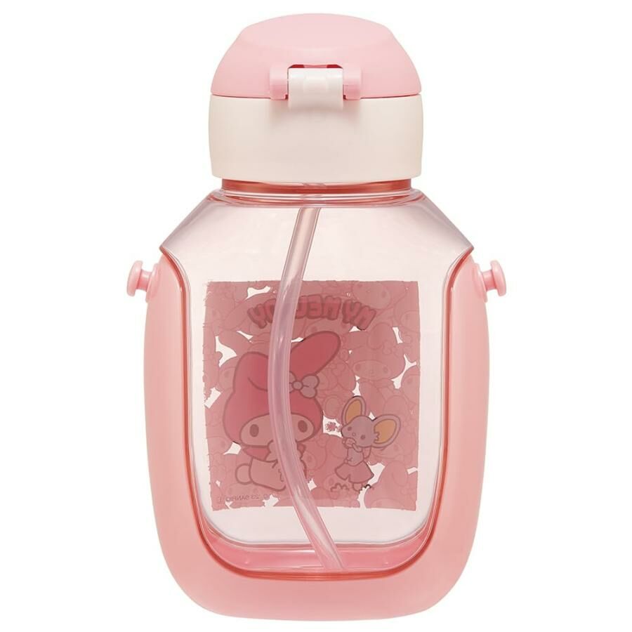 Skater - My Melody 透明吸管水壺 530ml