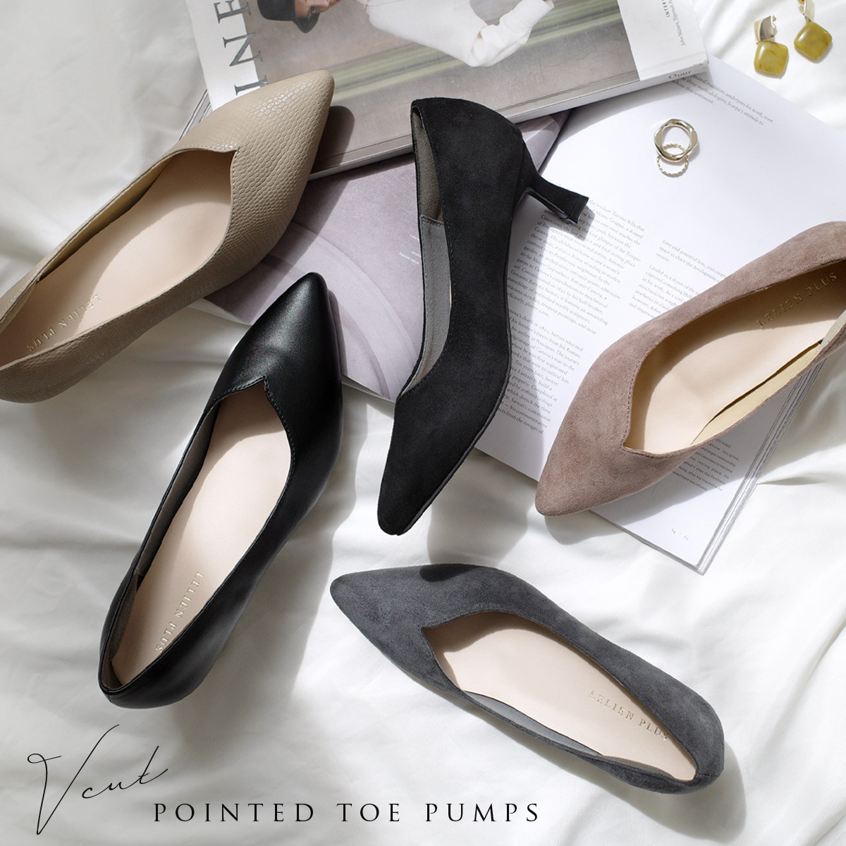 V 型剪裁尖頭高跟鞋 女鞋【CX3030】