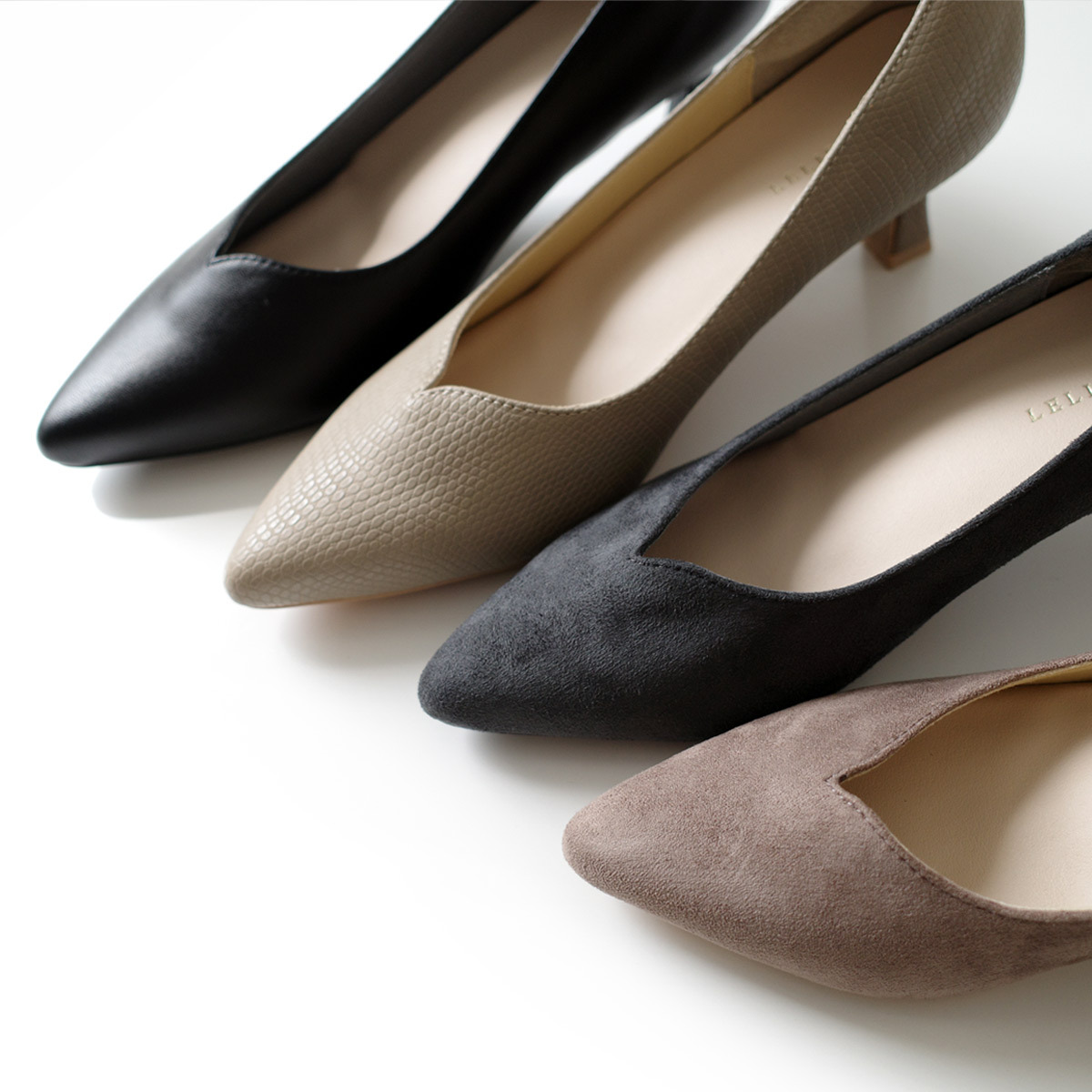 V 型剪裁尖頭高跟鞋 女鞋