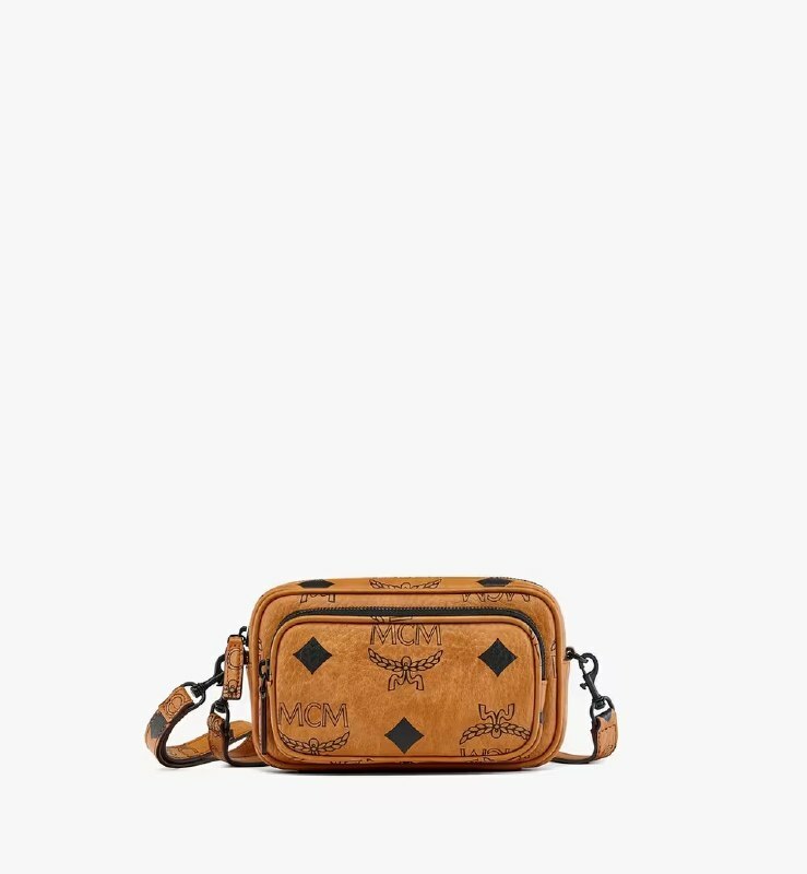 [S] MCM MMRDATA02CO001 MINI AREN WRISTLET CROSSBODY,COGNAC, 8809865500364 (SMCM102)