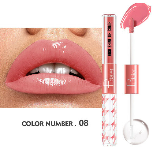 The most popular double-ended lip glaze moisturizing lip gloss (#08)
