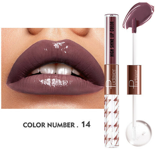 The most popular double-ended lip glaze moisturizing lip gloss (#14)