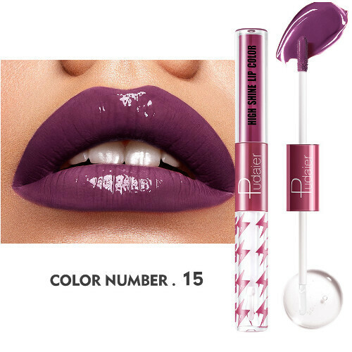 The most popular double-ended lip glaze moisturizing lip gloss (#15)