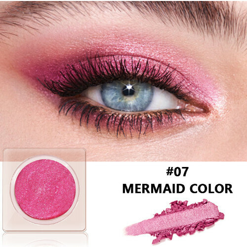 New single color high gloss pearl glitter eye shadow (07#MERMAID COLOR)
