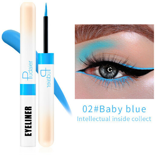 新款Pudaier彩色防水眼線筆（02#baby blue）