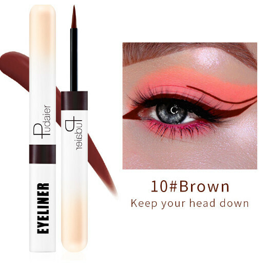 新款Pudaier彩色防水眼線筆（10#brown）