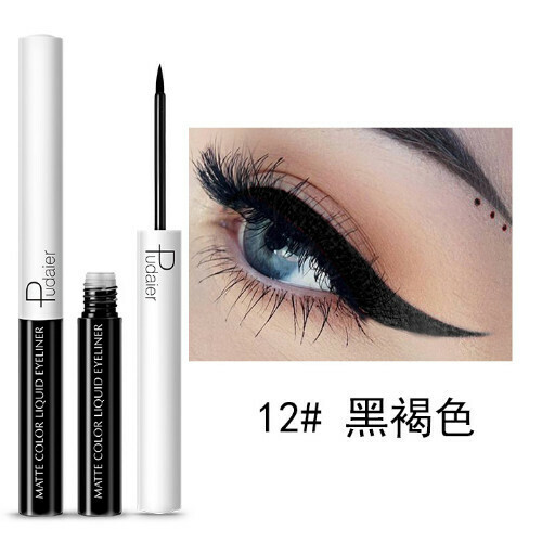New color ultra-fine waterproof eyeliner pen (12# black brown)
