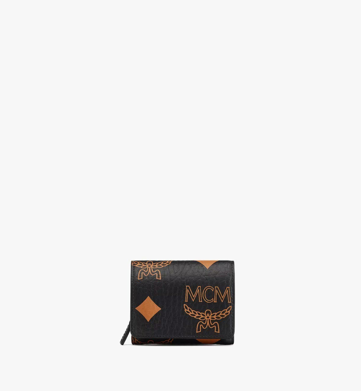[S] MCM MYSDATA01BK001 TRIFOLD WALLET IN MAXI VISETOS,BLACK, 8809865517065 (SMCM111)