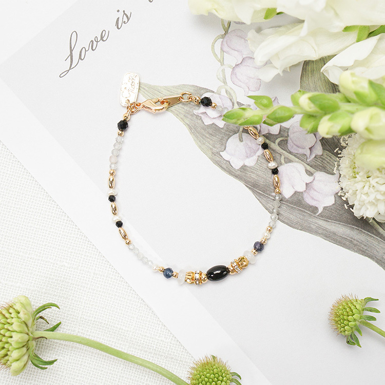 七月誕生石 • 黑曼陀羅 • 不可預知的愛 – 黑瑪瑙 – 手鍊