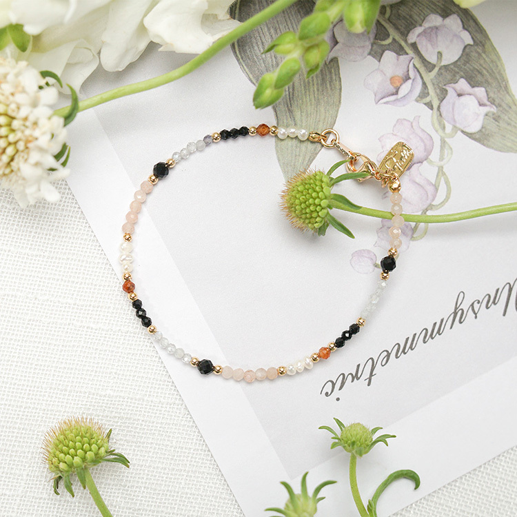 七月誕生石 • 接骨木莓 • 默默守護 – 黑瑪瑙 – 手鍊