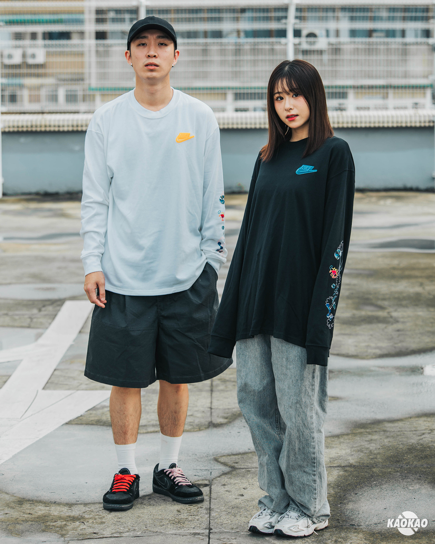 Nike 長袖 NSW 男款 黑 寬鬆 落肩 純棉 立體LOGO 休閒上衣【FD9896】【海外限定大家庭】
