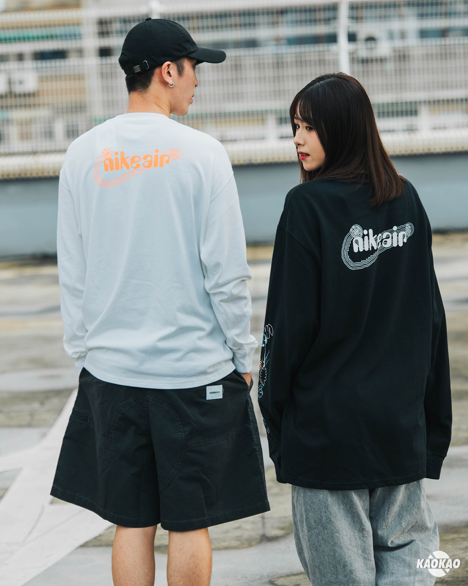 Nike 長袖 NSW 男款 黑 寬鬆 落肩 純棉 立體LOGO 休閒上衣【FD9896】【海外限定大家庭】