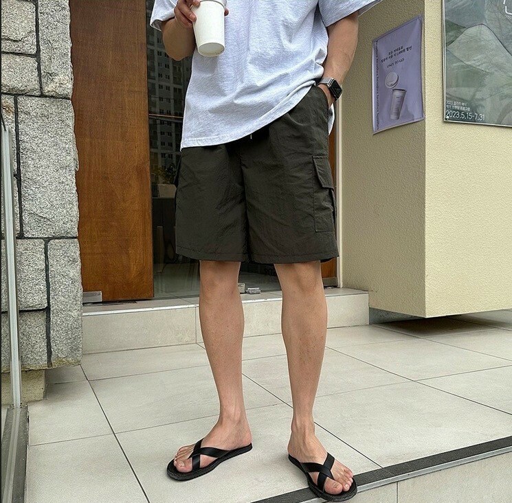 寬版工裝涼短褲 (2colors)