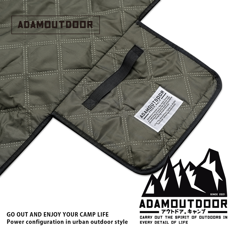 ADAMOUTDOOR｜防水經典隨身野餐墊 軍綠色