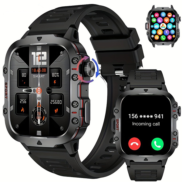 TSK Japan Smart Waterproof Swimming Heart Rate Blood Oxygen Health Monitoring Bluetooth Phone Sports Watch (P3943)