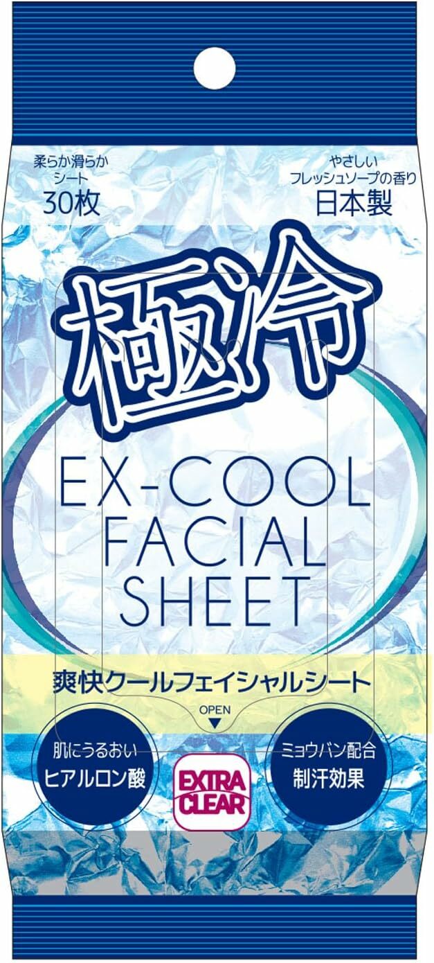 日本🇯🇵 EX-COOL 極冷冰涼身體濕紙巾 (30張入) [#SQ24062407]