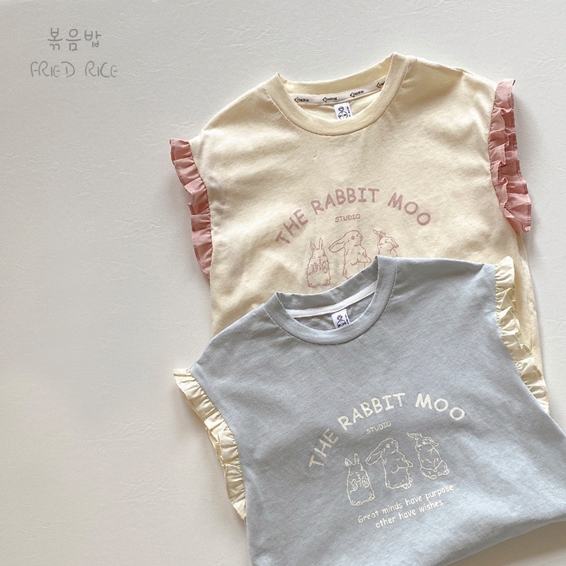 兔兔Moo滾邊袖上衣