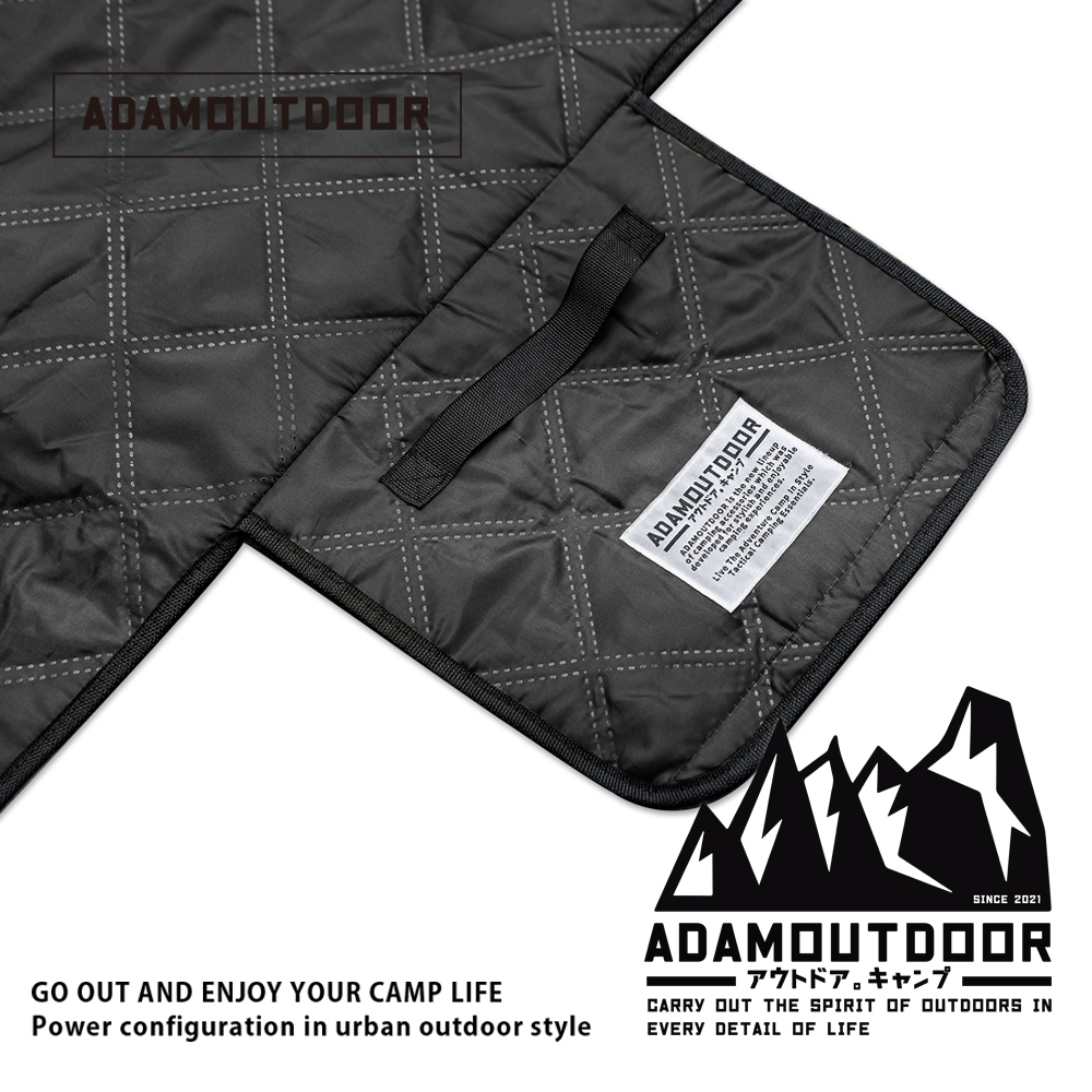ADAMOUTDOOR｜防水經典隨身野餐墊 黑色