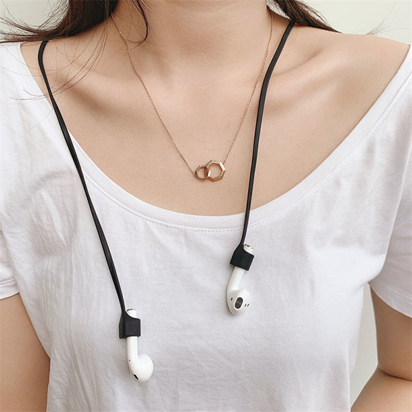 TSK Japan Apple earphones AirPods anti-lost rope anti-lost wire Bluetooth headset anti-lost silicone lanyard (P3940)