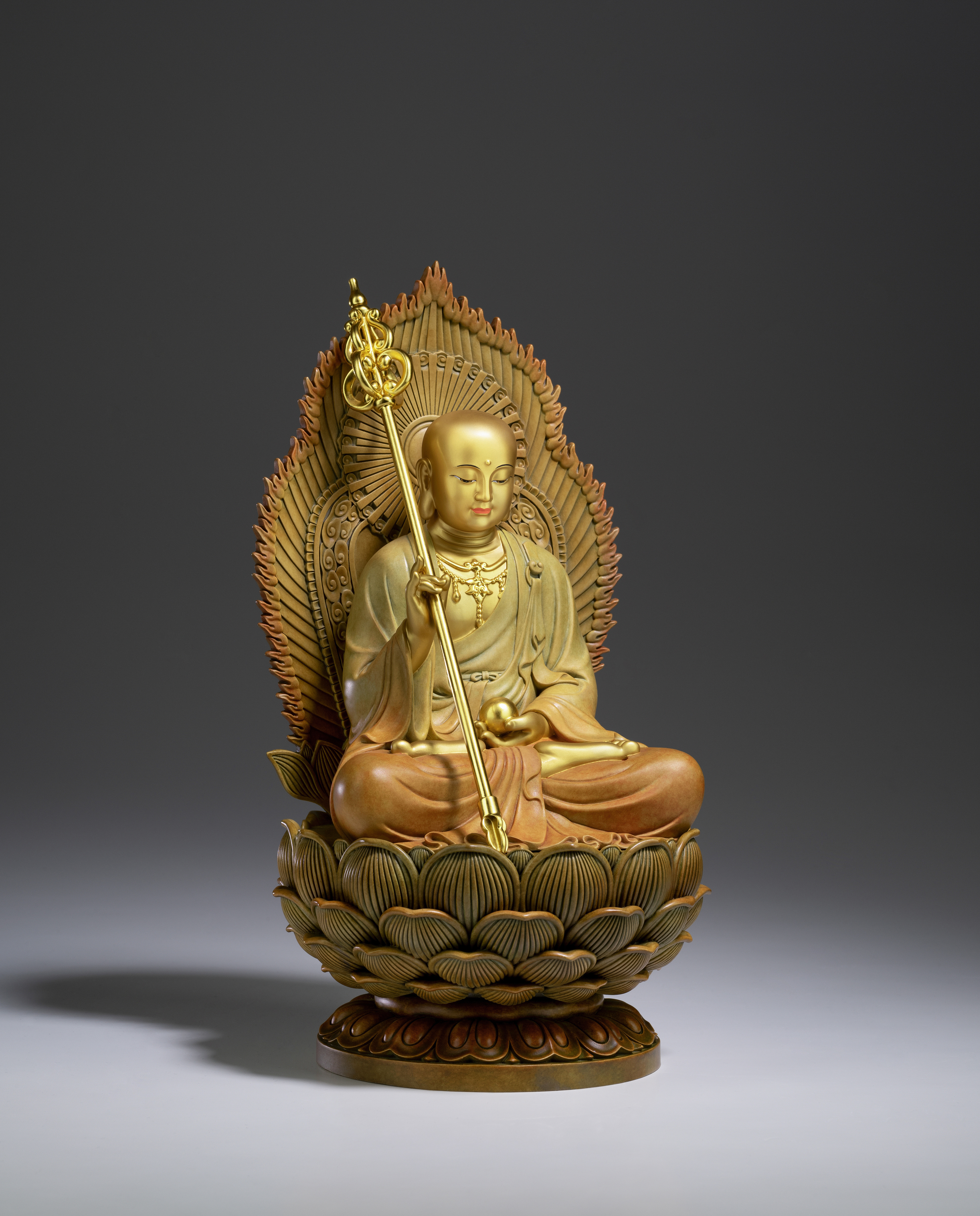 仏教美術 龍尊王 蛇王菩薩 銅像 開運 鎮宅 守護 風水 工芸品 置物 地藏王菩薩｜銅作工藝品