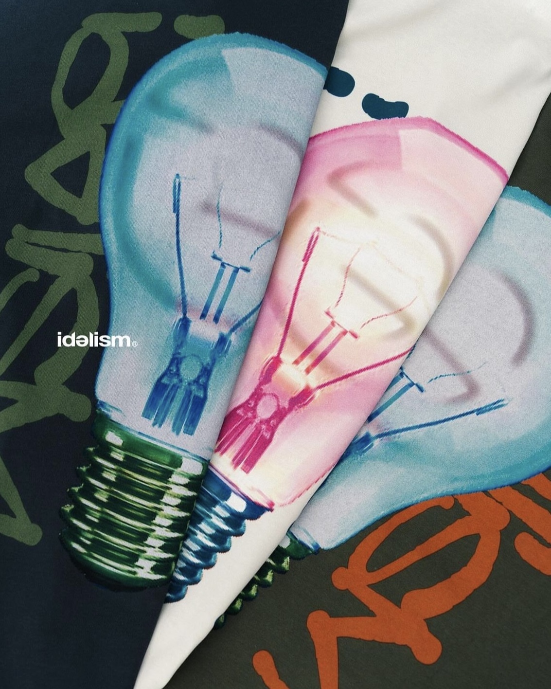 Idealism IDE Mark Bulb Tee Logo草寫 印花 素色 短袖 三色