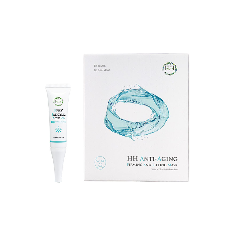 HH EPR2 Salicylic Acid 2% Acne Intensive Solution(14ml)+Anti-Aging Mask(5pcs)