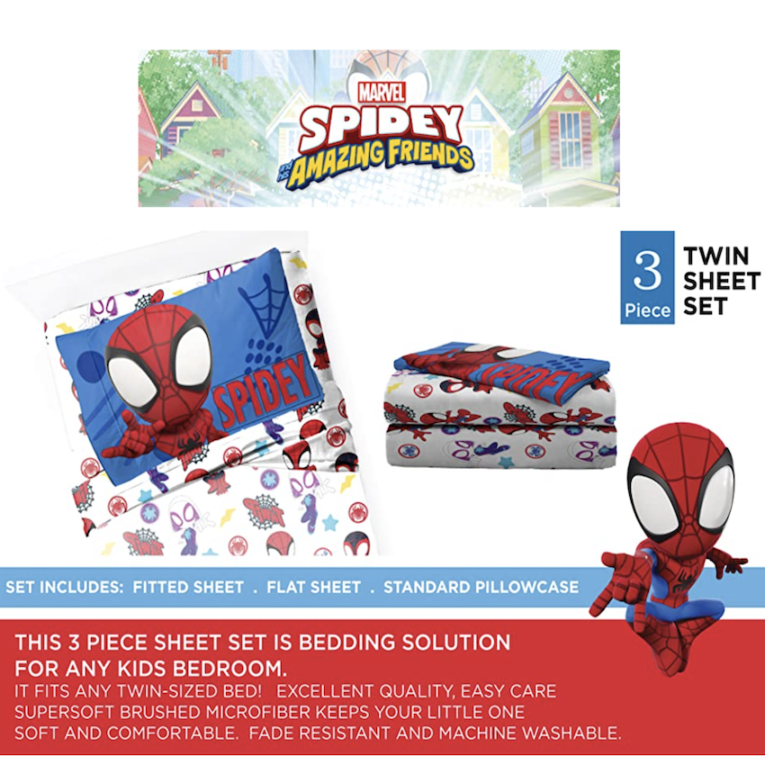美國 Spidey 3 件裝床上套裝 (單人床)