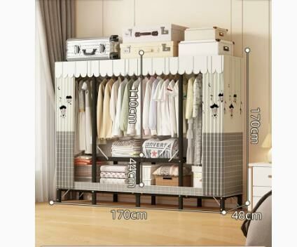 Popular foldable simple wardrobe (dimmed light, length 170*width 48*height 170CM)