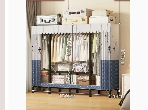 Popular foldable simple wardrobe (light bulb style, length 170*width 48*height 170CM)