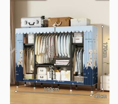 Popular foldable simple wardrobe (Animal Paradise, length 190*width 45*height 170CM)