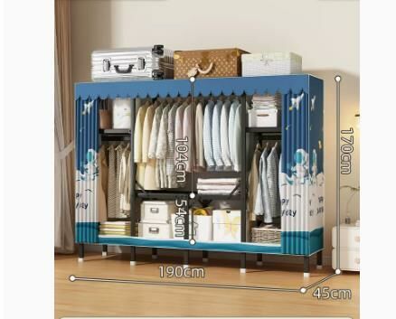 Popular foldable simple wardrobe (Star Trek length 190*width 45*height 170CM)