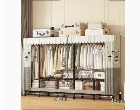 Popular foldable simple wardrobe (dimmed light, length 210*width 48*height 170CM)