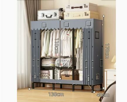 Popular foldable simple wardrobe (luxury model, creative space, length 130*width 48*height 170CM)